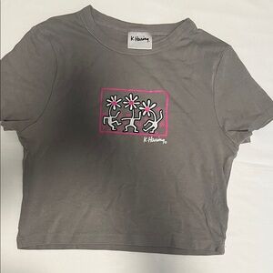 Gray Micro Keith HaringT-Shirt